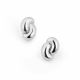 Fine Jewelry Women Office Elegant Electroforming Light Two Drop Water Hypoallergenic S999 Sterling Silver Stud Earrings