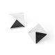 Fine Jewelry Electroforming Women Hypoallergenic S999 Sterling Silver Geometric Gold Silver Tone Origami Pyramid Earrings(Pre-Sale)