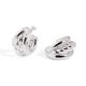 Geometry Round Three Twisted Tube S999 Sterling Silver Huggie Hoop Earrings(Pre-Sale)