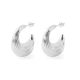 Fashion Jewelry Chunky Electroforming Irregular Pattern 999 Sterling Silver Large Statement Hoop Earrings