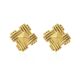 Exaggerated Jewelry Chunky Electroforming Geometry Fashion Square Cone 999 Sterling Silver Stud Earrings