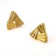 Fashion Jewelry Chunky Electroforming Big Geometry Hollow Triangle Shape 999 Sterling Silver Statement Stud Earrings(Pre-Sale)