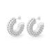 Electroforming Chunky Hollow Large Light Bold Look Exaggerated Jewelry 999 Sterling Silver Round Hoop Statement Earrings (Pre-Sale)