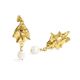  Fashion Jewelry For Women Trendy 999 Pure Silver Electroforming Yellow Gold Irregular Lightweight Huge Conch Statement Stud Earrings(Pre-Sale)